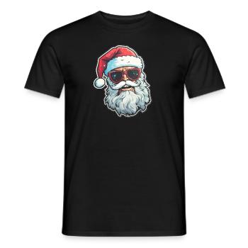 Père Noël - illustration - T-shirt homme - noir - Devant - AI Model Male 178 light (178cm)
