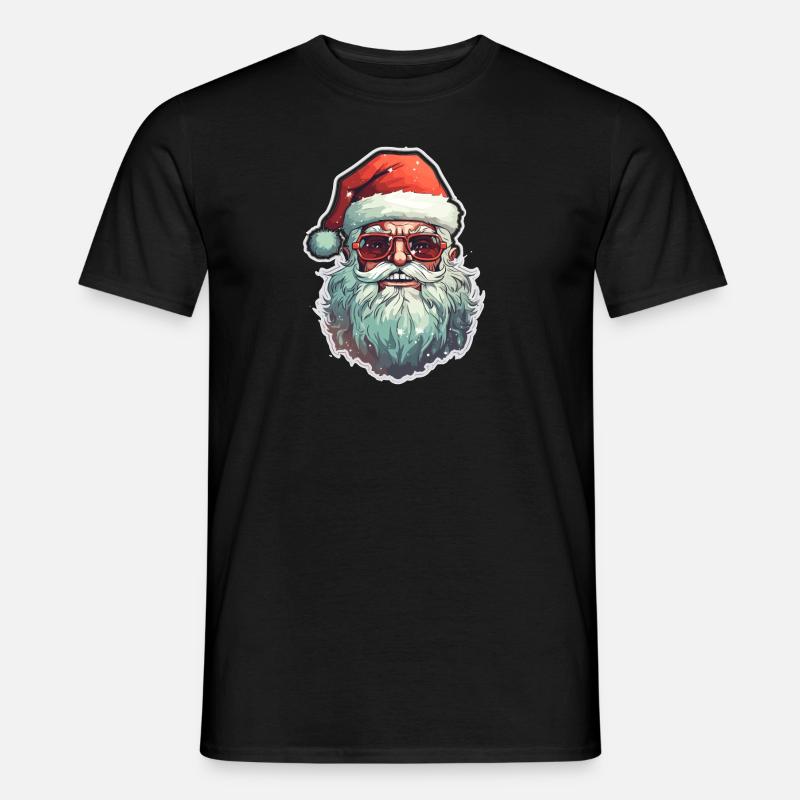 Weihnachtsmann - Illustration - Männer T-Shirt - Schwarz