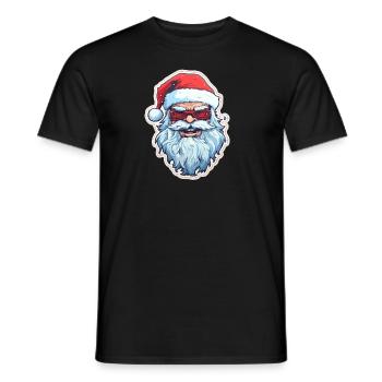 Père Noël - illustration - T-shirt homme - noir - Devant - AI Model Male 178 light (178cm)