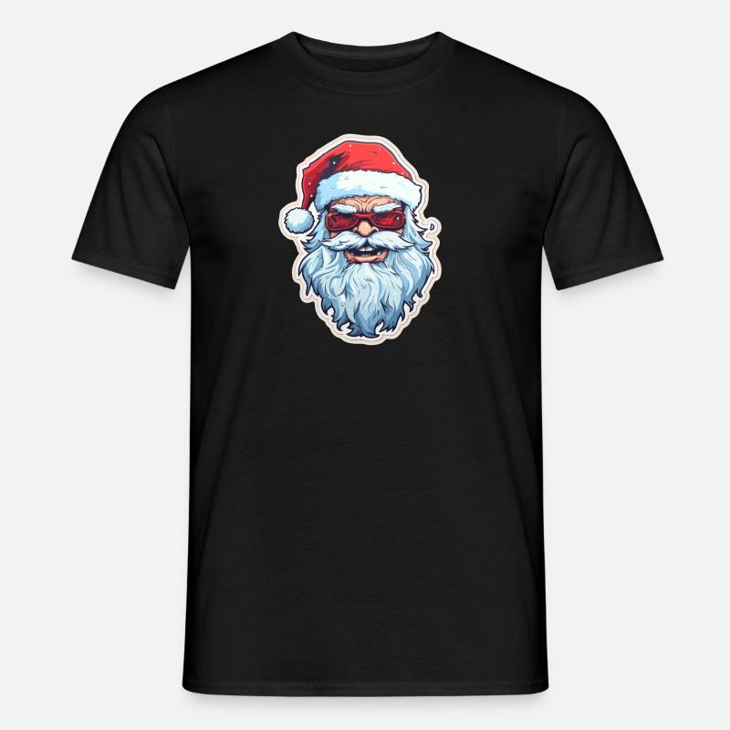 Weihnachtsmann - Illustration - Männer T-Shirt - Schwarz