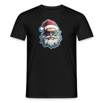 Père Noël - illustration - T-shirt homme - noir - Devant - AI Model Male 178 light (178cm)