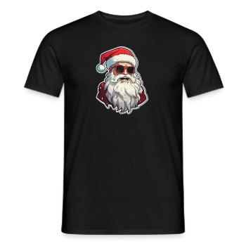 Père Noël - illustration - T-shirt homme - noir - Devant - AI Model Male 178 light (178cm)