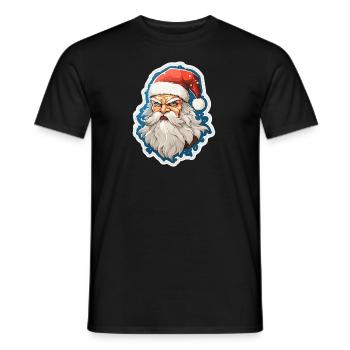 Père Noël - illustration - T-shirt homme - noir - Devant - AI Model Male 178 light (178cm)