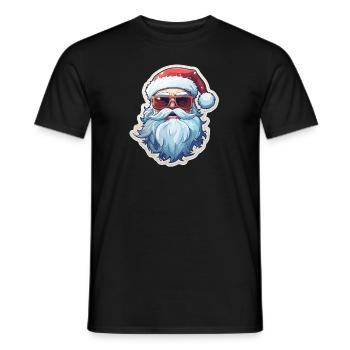 Père Noël - illustration - T-shirt homme - noir - Devant - AI Model Male 178 light (178cm)