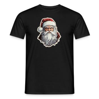 Père Noël - illustration - T-shirt homme - noir - Devant - AI Model Male 178 light (178cm)
