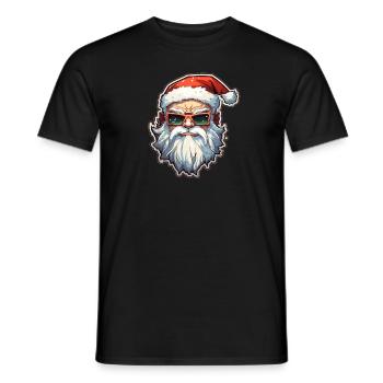 Père Noël - illustration - T-shirt homme - noir - Devant - AI Model Male 178 light (178cm)