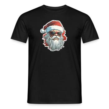 Père Noël - illustration - T-shirt homme - noir - Devant - AI Model Male 178 light (178cm)