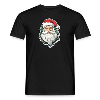 Père Noël - illustration - T-shirt homme - noir - Devant - AI Model Male 178 light (178cm)