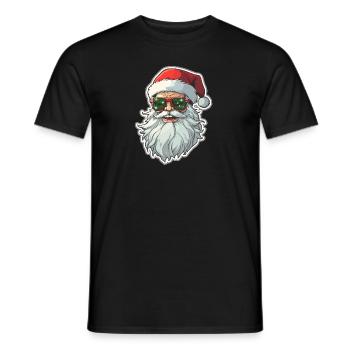 Weihnachtsmann - Illustration - Männer T-Shirt - Schwarz - Vorne - AI Model Male 178 light (178cm)