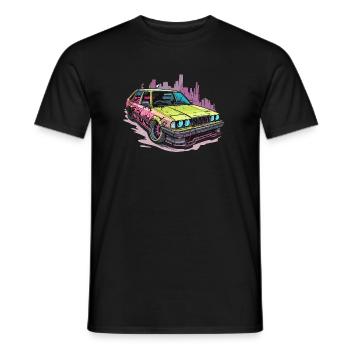 Auto - Illustration - Männer T-Shirt - Schwarz - Vorne - AI Model Male 178 light (178cm)