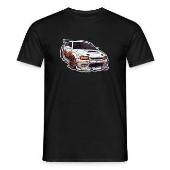 Auto - Illustration - Männer T-Shirt - Schwarz - Vorne - AI Model Male 178 light (178cm)