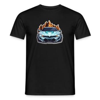 Auto - Illustration - Männer T-Shirt - Schwarz - Vorne - AI Model Male 178 light (178cm)