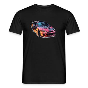 Auto - Illustration - Männer T-Shirt - Schwarz - Vorne - AI Model Male 178 light (178cm)
