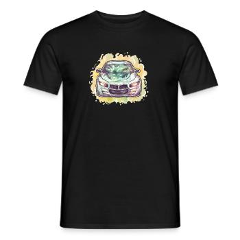 Auto - Illustration - Männer T-Shirt - Schwarz - Vorne - AI Model Male 178 light (178cm)