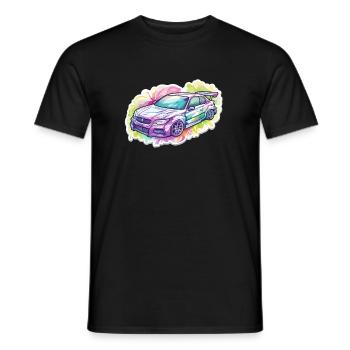 Auto - Illustration - Männer T-Shirt - Schwarz - Vorne - AI Model Male 178 light (178cm)