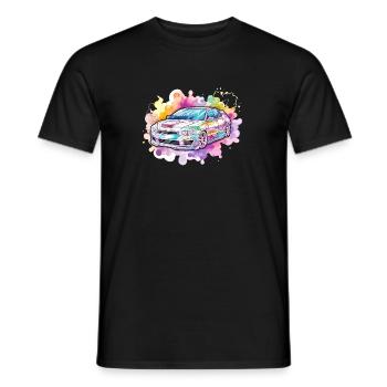 Auto - Illustration - Männer T-Shirt - Schwarz - Vorne - AI Model Male 178 light (178cm)