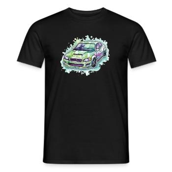 Auto - Illustration - Männer T-Shirt - Schwarz - Vorne - AI Model Male 178 light (178cm)