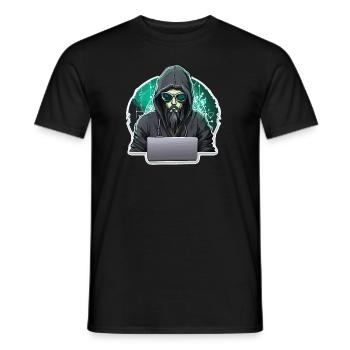 Hacker éthique - Illustration - T-shirt homme - noir - Devant - AI Model Male 178 light (178cm)