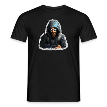 Hacker éthique - Illustration - T-shirt homme - noir - Devant - AI Model Male 178 light (178cm)