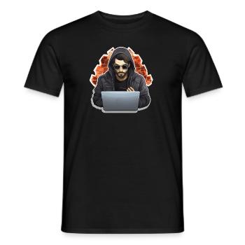 Hacker éthique - Illustration - T-shirt homme - noir - Devant - AI Model Male 178 light (178cm)