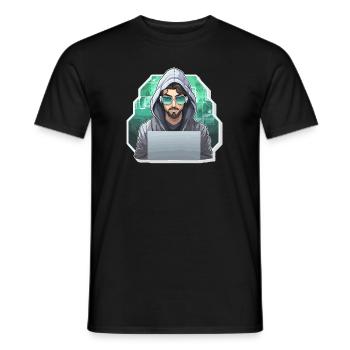 Hacker éthique - Illustration - T-shirt homme - noir - Devant - AI Model Male 178 light (178cm)