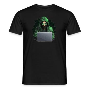 Hacker éthique - Illustration - T-shirt homme - noir - Devant - AI Model Male 178 light (178cm)