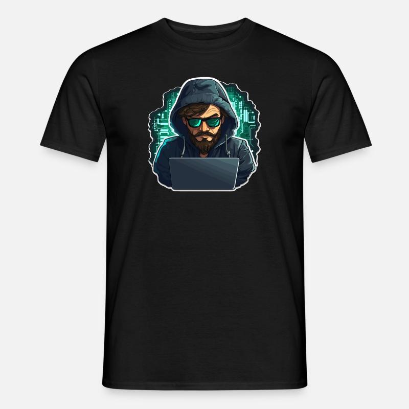 Ethical Hacker - Illustration - Männer T-Shirt - Schwarz