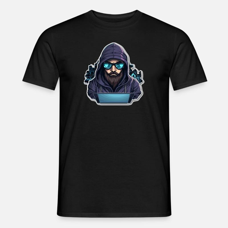 Ethical Hacker - Illustration - Männer T-Shirt - Schwarz
