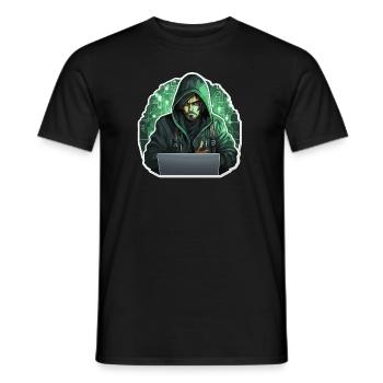 Hacker éthique - Illustration - T-shirt homme - noir - Devant - AI Model Male 178 light (178cm)