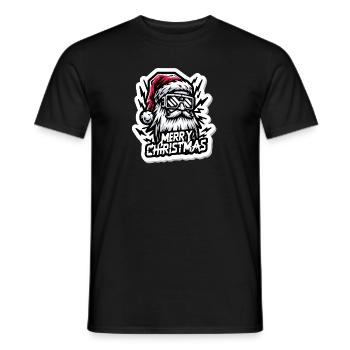 Merry Christmas - Santa Illustration - Männer T-Shirt - Schwarz - Vorne - AI Model Male 178 light (178cm)