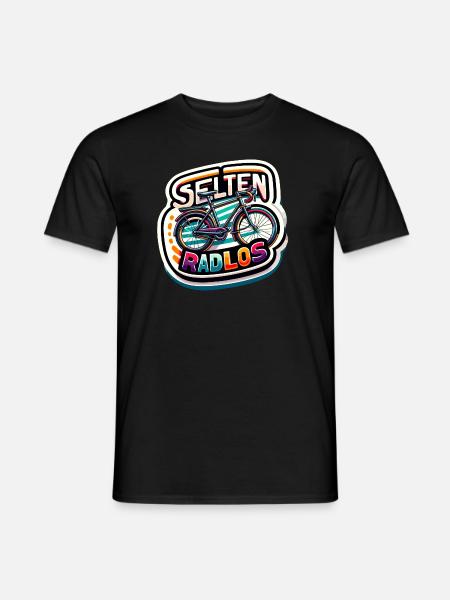 Selten Radlos - Fahrrad Illustration - Männer T-Shirt - Schwarz