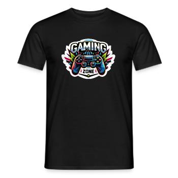 Gaming Zone - Controller Illustration - Männer T-Shirt - Schwarz - Vorne - AI Model Male 178 light (178cm)