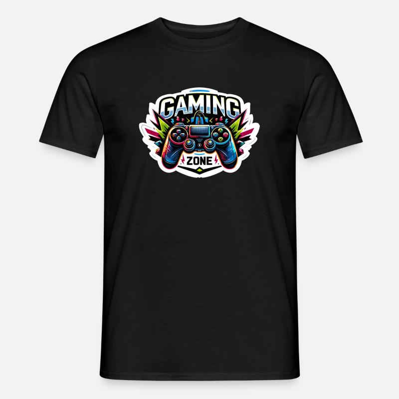 Gaming Zone - Controller Illustration - Männer T-Shirt - Schwarz