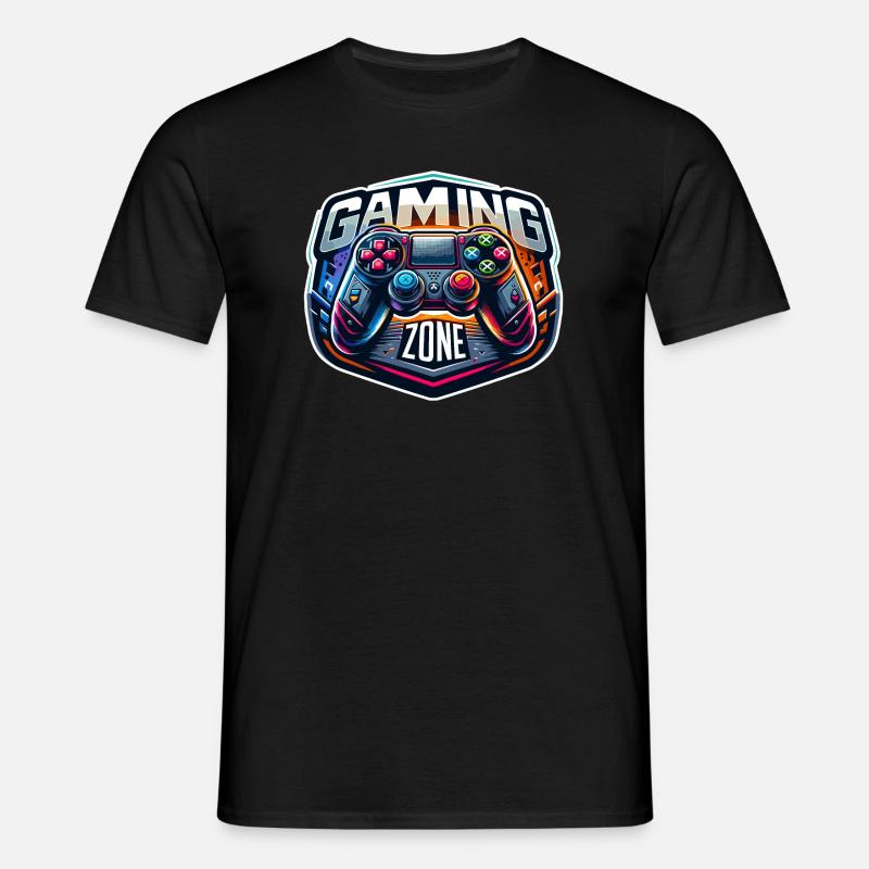 Gaming Zone - Controller Illustration - Männer T-Shirt - Schwarz
