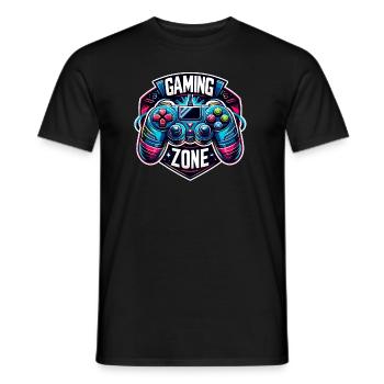 Gaming Zone - Controller Illustration - Männer T-Shirt - Schwarz - Vorne - AI Model Male 178 light (178cm)