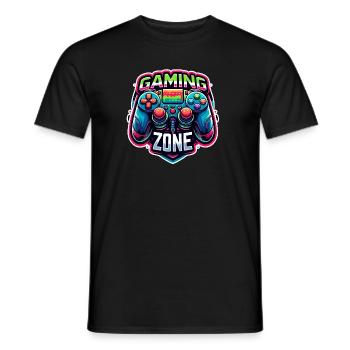 Gaming Zone - Controller Illustration - Männer T-Shirt - Schwarz - Vorne - AI Model Male 178 light (178cm)