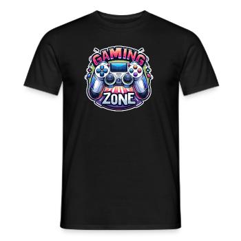 Gaming Zone - Controller Illustration - Männer T-Shirt - Schwarz - Vorne - AI Model Male 178 light (178cm)