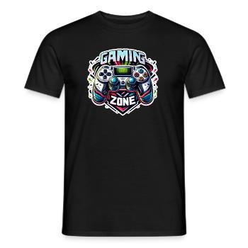 Gaming Zone - Controller Illustration - Männer T-Shirt - Schwarz - Vorne - AI Model Male 178 light (178cm)