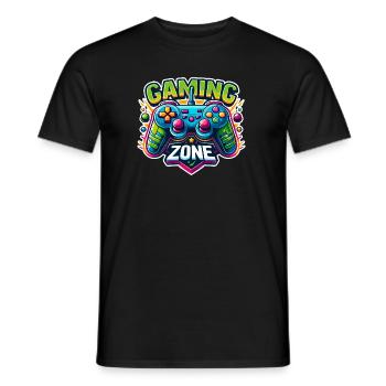 Gaming Zone - Controller Illustration - Männer T-Shirt - Schwarz - Vorne - AI Model Male 178 light (178cm)