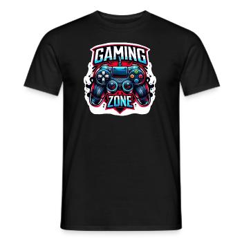 Gaming Zone - Controller Illustration - Männer T-Shirt - Schwarz - Vorne - AI Model Male 178 light (178cm)