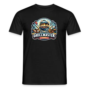 GrillMaster - Grill Illustration - Männer T-Shirt - Schwarz - Vorne - AI Model Male 178 light (178cm)