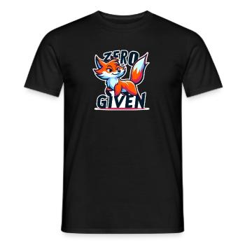 Zero Given - Fuchs Illustration - Männer T-Shirt - Schwarz - Vorne - AI Model Male 178 light (178cm)