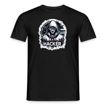 Hacker - Illustration - T-shirt homme - noir - Devant - AI Model Male 178 light (178cm)