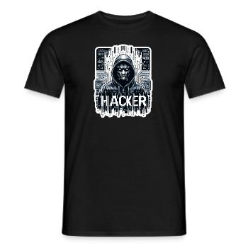 Hacker - Illustration - T-shirt homme - noir - Devant - AI Model Male 178 light (178cm)