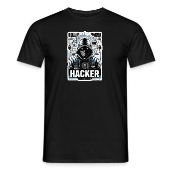 Hacker - Illustration - T-shirt homme - noir - Devant - AI Model Male 178 light (178cm)