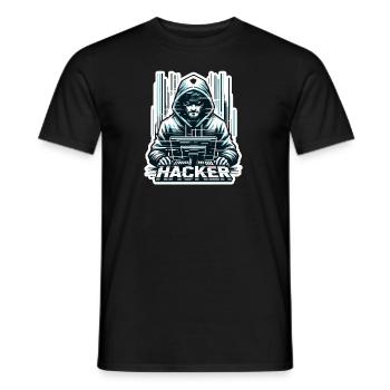 Hacker - Illustration - T-shirt homme - noir - Devant - AI Model Male 178 light (178cm)