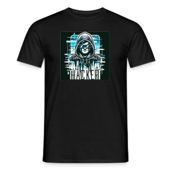 Hacker - Illustration - T-shirt homme - noir - Devant - AI Model Male 178 light (178cm)