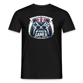 Pro Gamer - Controller Illustration - Männer T-Shirt - Schwarz - Vorne - AI Model Male 178 light (178cm)