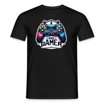 Pro Gamer - Controller Illustration - Männer T-Shirt - Schwarz - Vorne - AI Model Male 178 light (178cm)