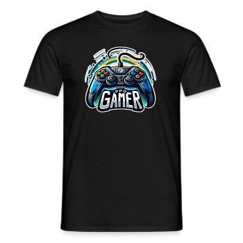Pro Gamer - Controller Illustration - Männer T-Shirt - Schwarz - Vorne - AI Model Male 178 light (178cm)